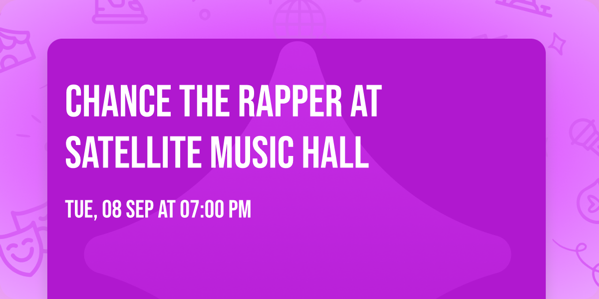 Chance the Rapper at Satellite Music Hall