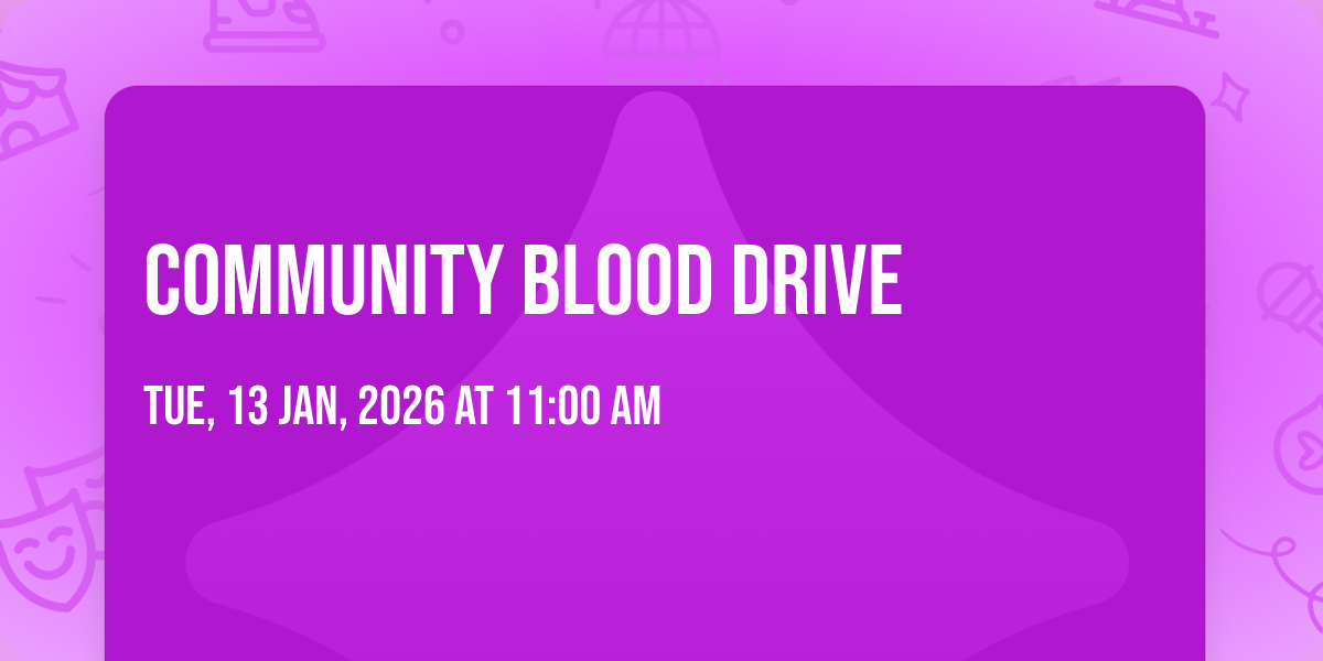Community Blood Drive