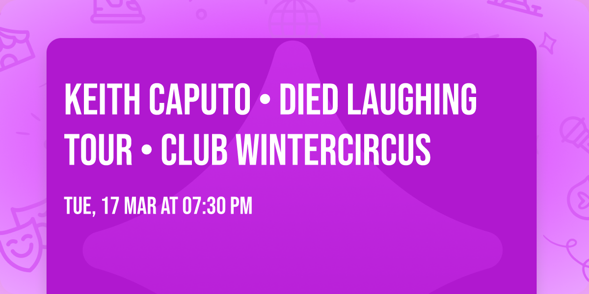 Keith Caputo \u2022 Died Laughing tour \u2022 Club Wintercircus