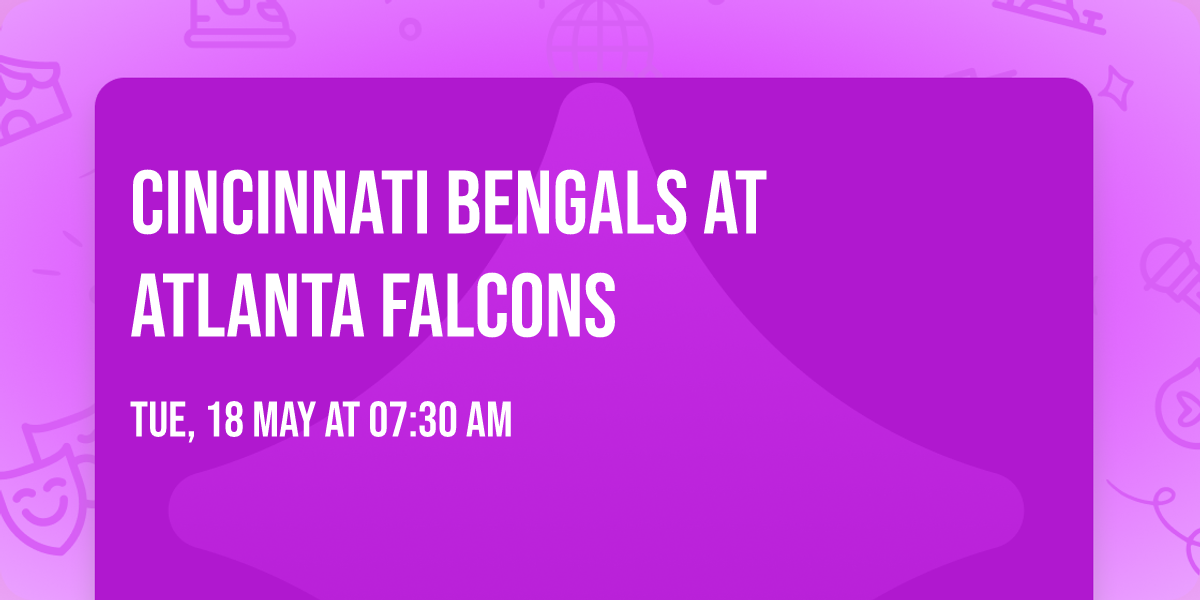 Cincinnati Bengals at Atlanta Falcons