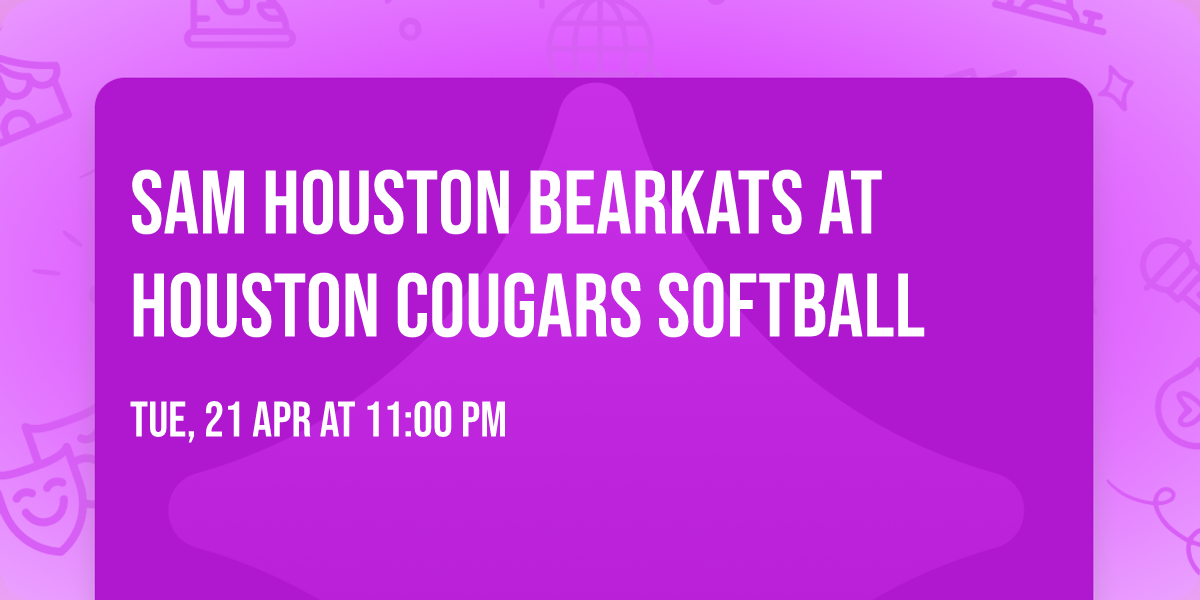 Sam Houston Bearkats at Houston Cougars Softball