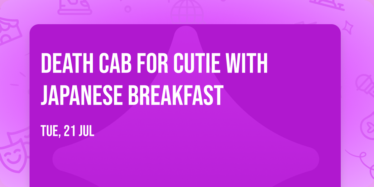 Death Cab for Cutie with Japanese Breakfast