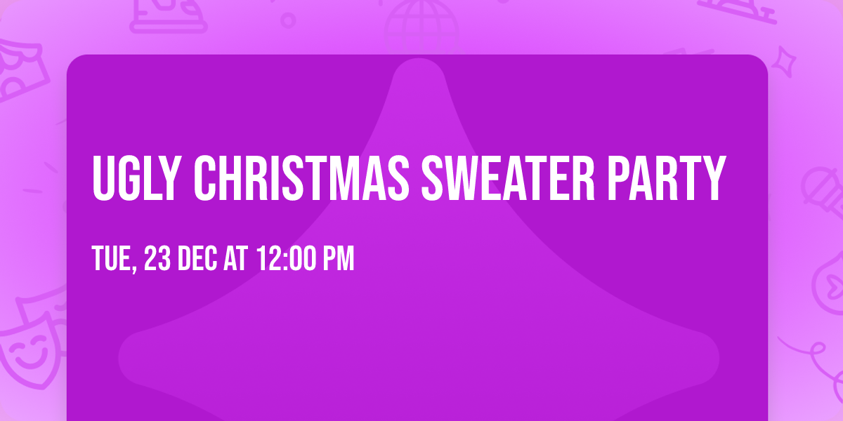 Ugly Christmas Sweater Party 