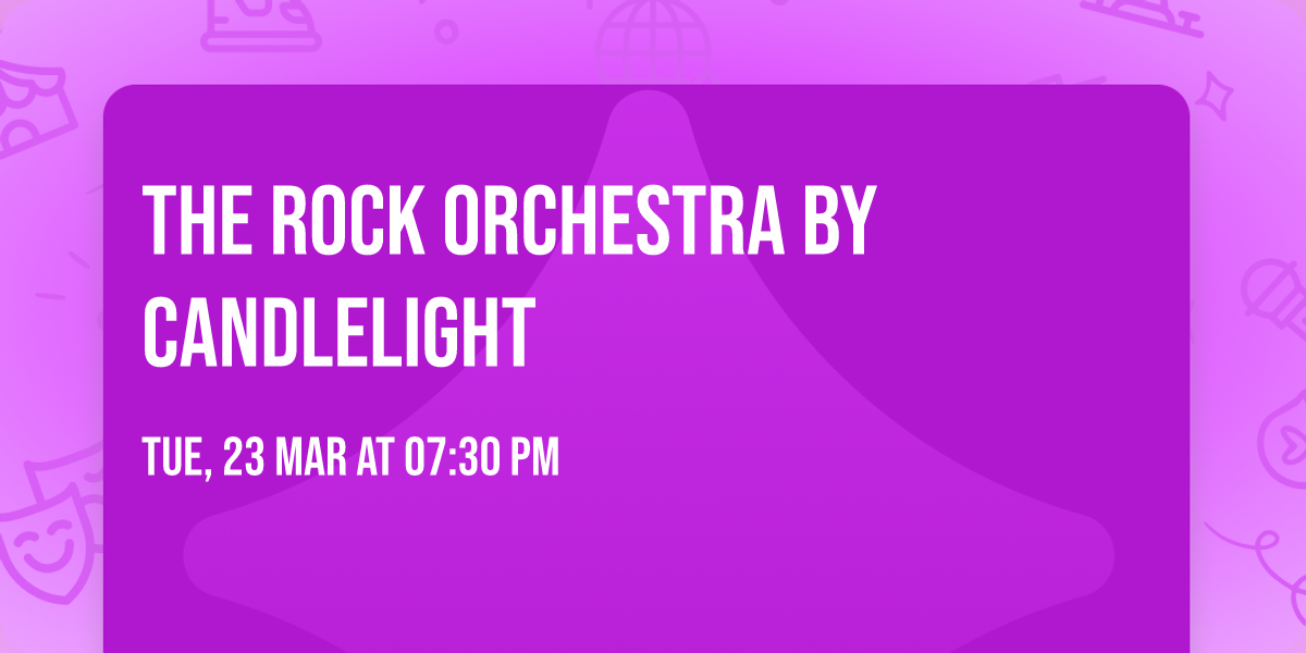 The Rock Orchestra By Candlelight