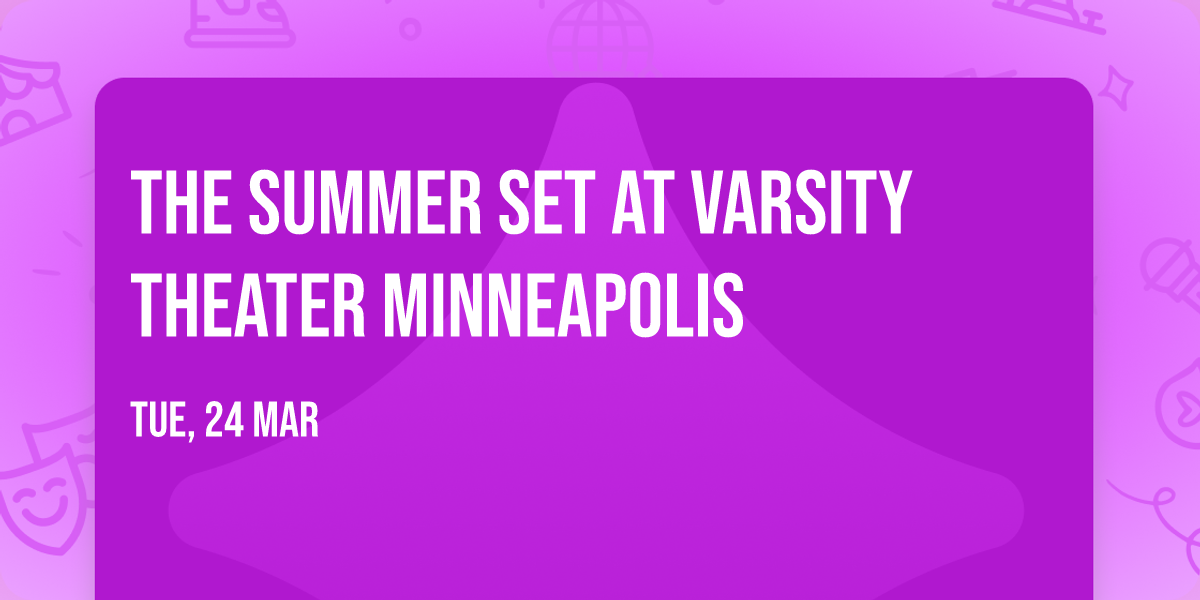 The Summer Set at Varsity Theater Minneapolis