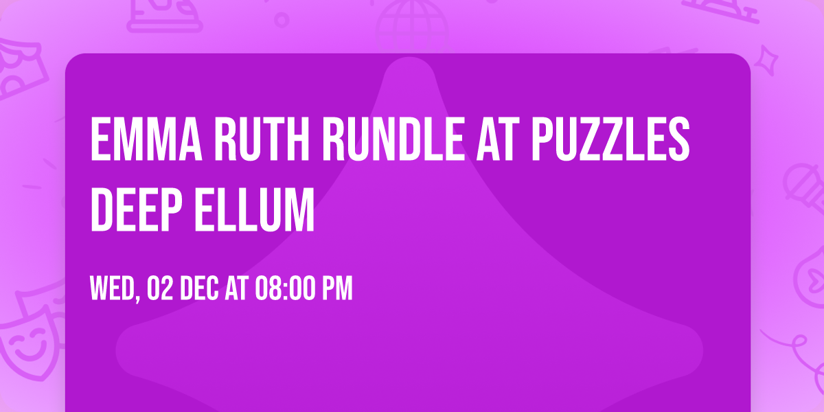 Emma Ruth Rundle at Puzzles Deep Ellum