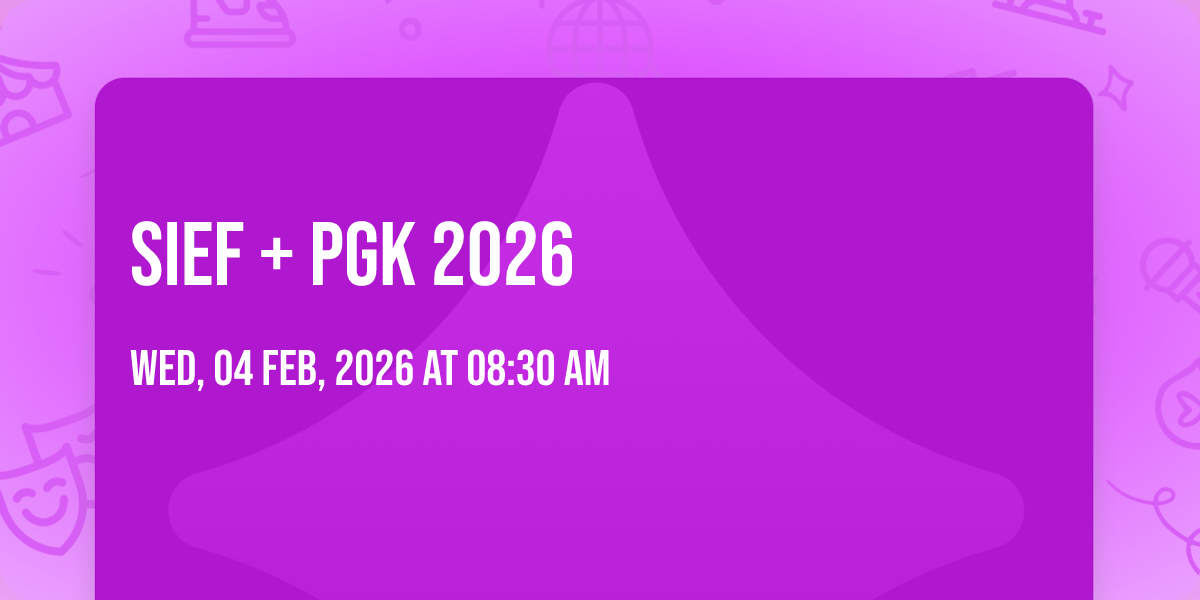 SIEF + PGK 2026, COEX Exhibition Center, Seoul, 4 February to 6 ...