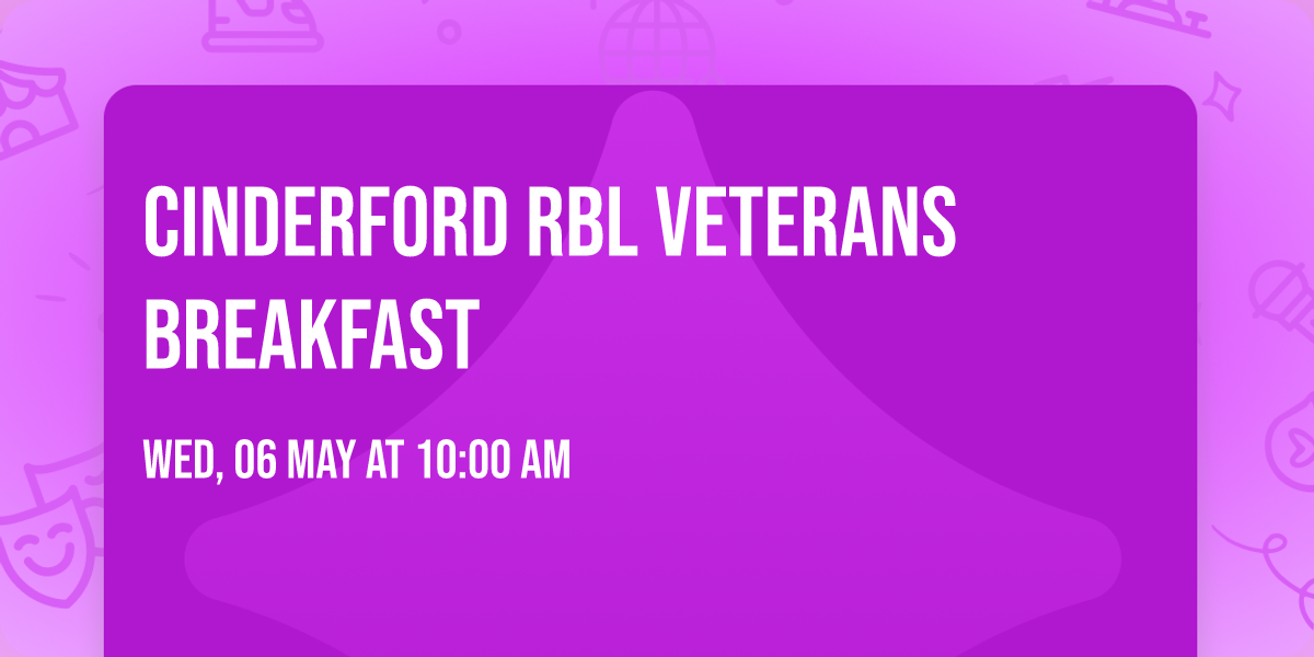 Cinderford RBL veterans breakfast