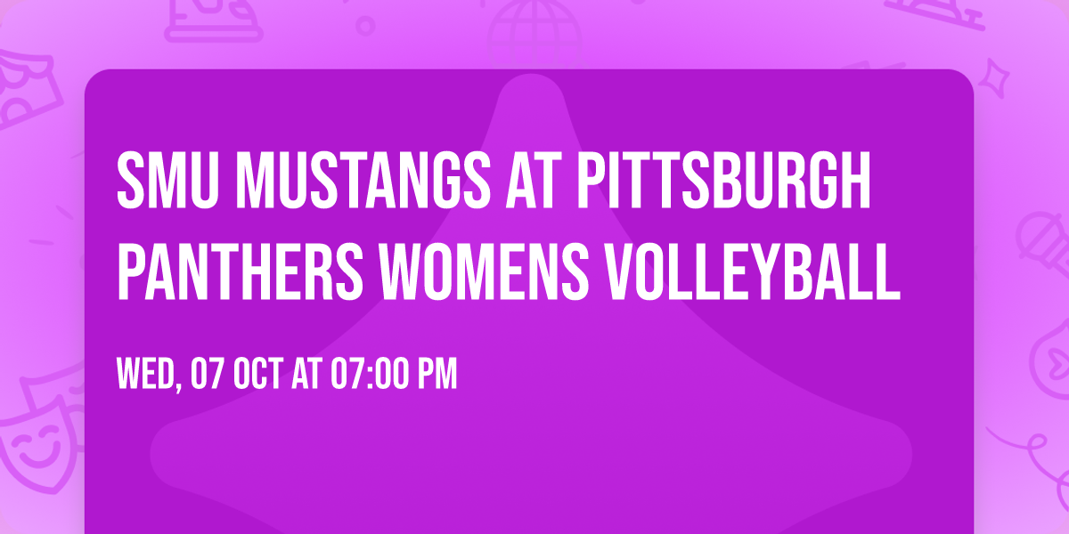 SMU Mustangs at Pittsburgh Panthers Womens Volleyball