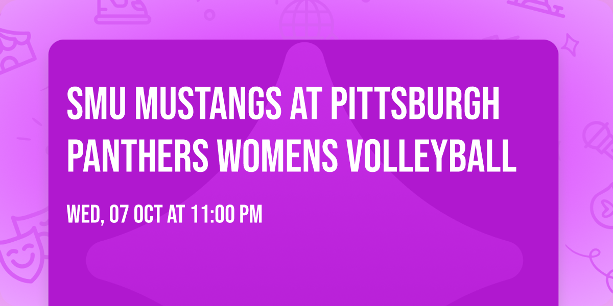 SMU Mustangs at Pittsburgh Panthers Womens Volleyball