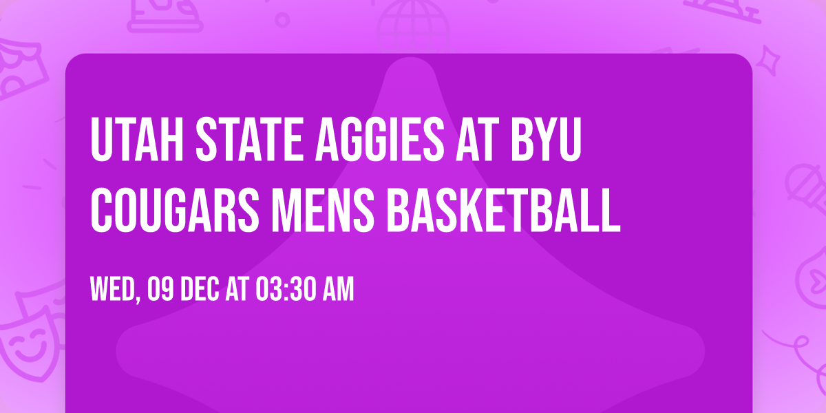 Utah State Aggies at BYU Cougars Mens Basketball