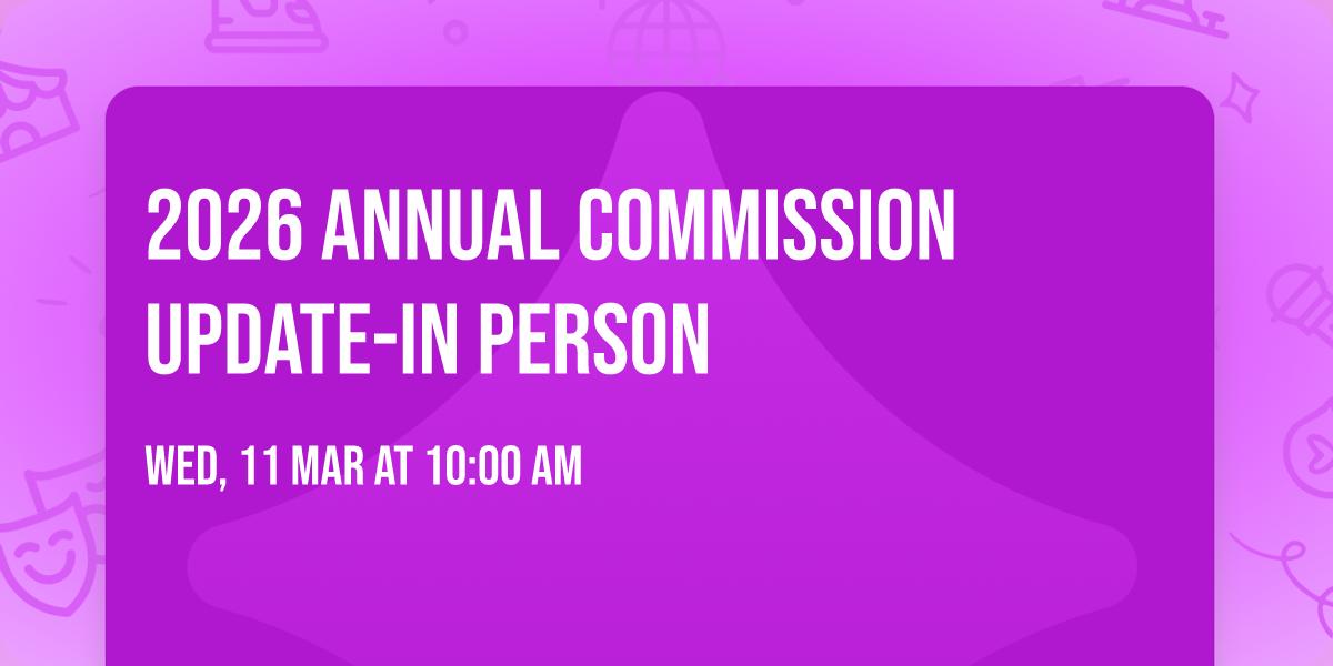 2026 Annual Commission Update-in person