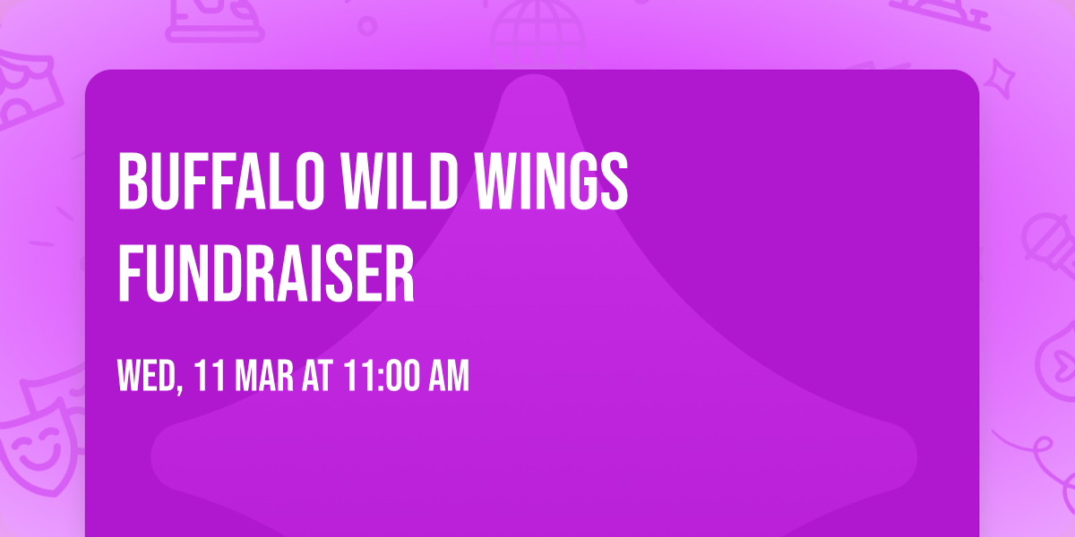 Buffalo Wild Wings Fundraiser