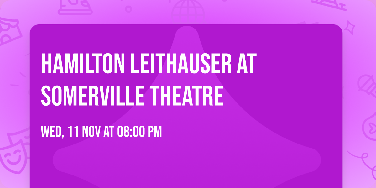 Hamilton Leithauser at Somerville Theatre
