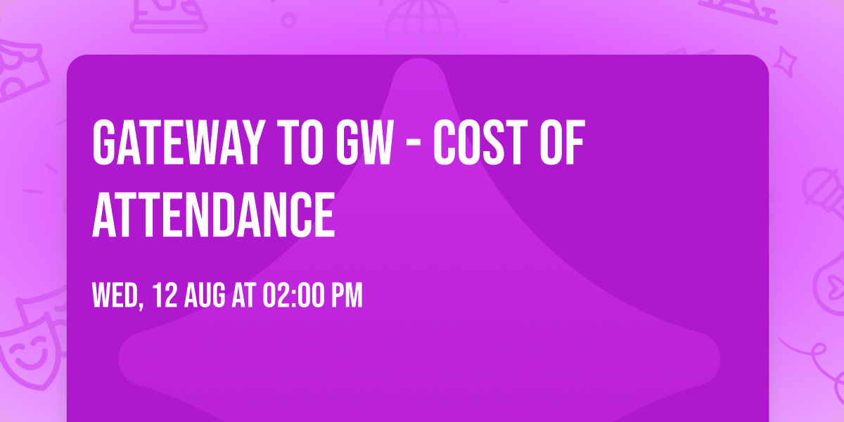 Gateway to GW - Cost of Attendance
