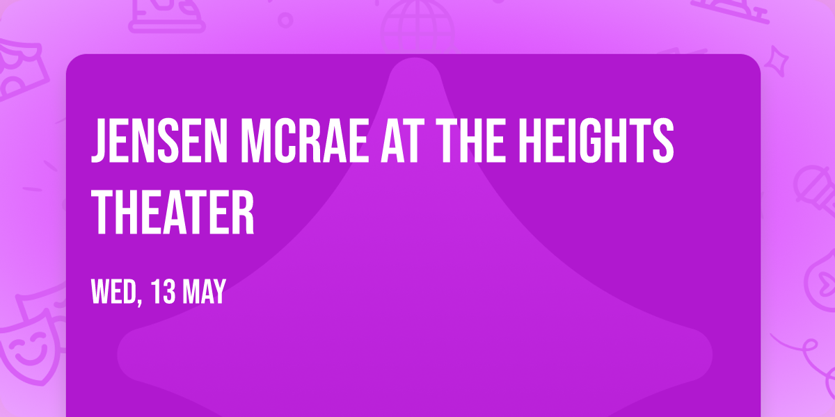 Jensen McRae at The Heights Theater