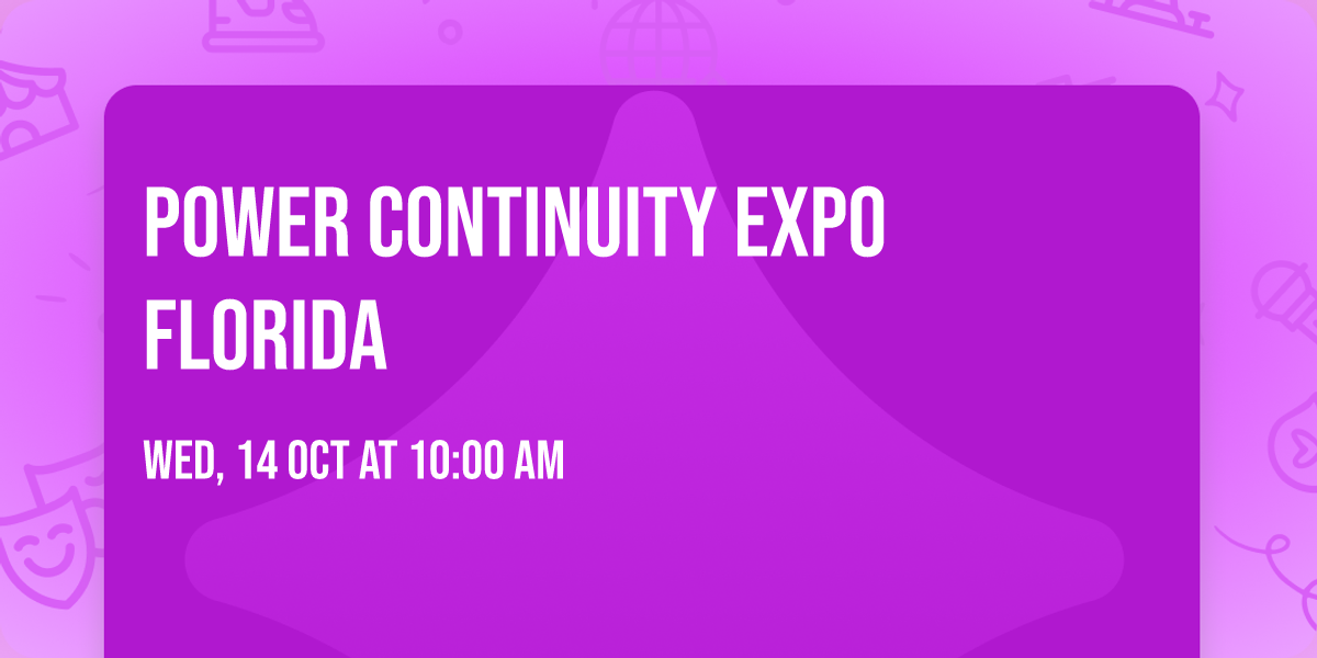 Power Continuity Expo Florida