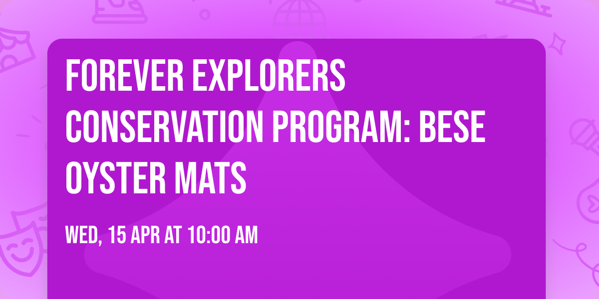 Forever Explorers Conservation Program: BESE Oyster Mats