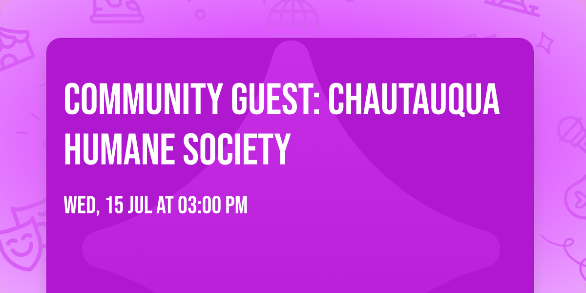 Community Guest: Chautauqua Humane Society