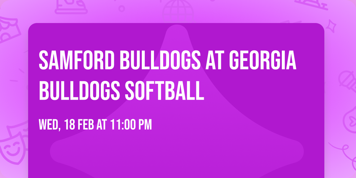 Samford Bulldogs at Georgia Bulldogs Softball
