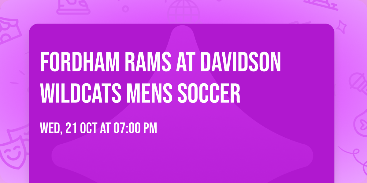 Fordham Rams at Davidson Wildcats Mens Soccer