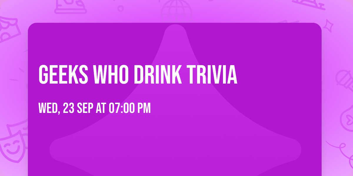 Geeks Who Drink Trivia