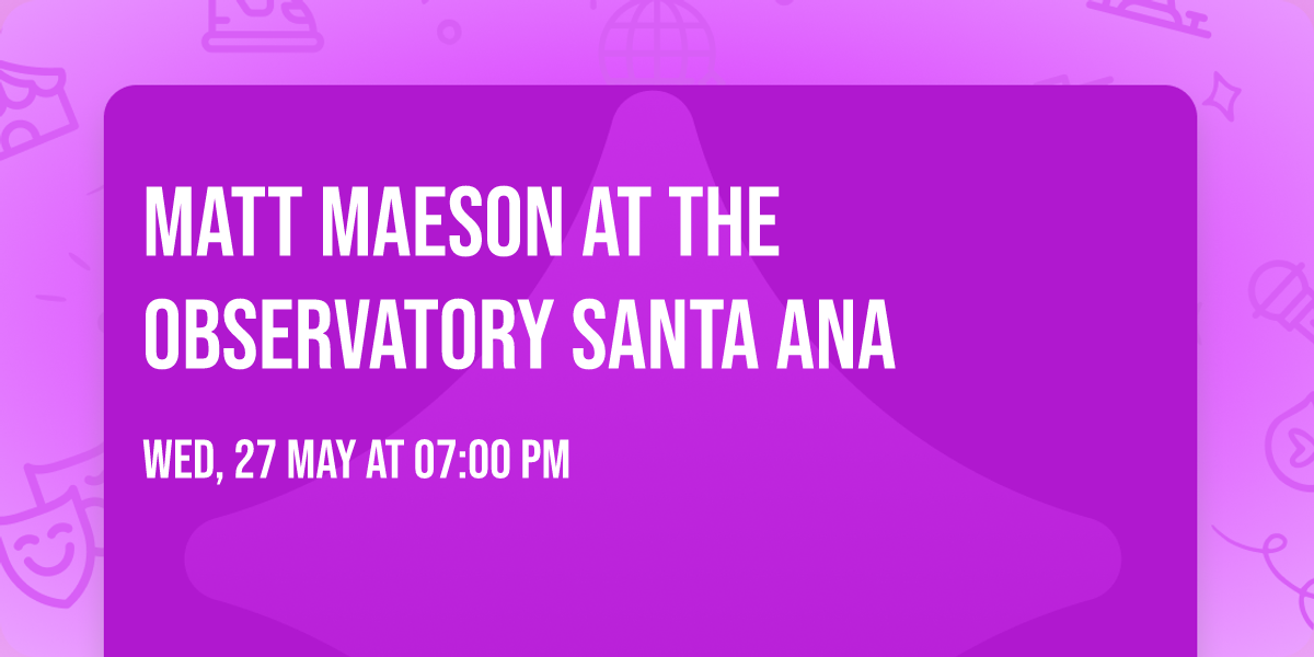 Matt Maeson at The Observatory Santa Ana