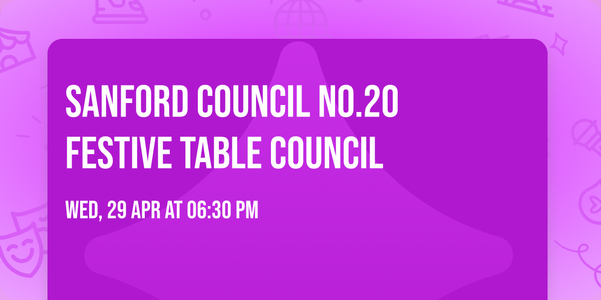 Sanford Council No.20 Festive Table Council 