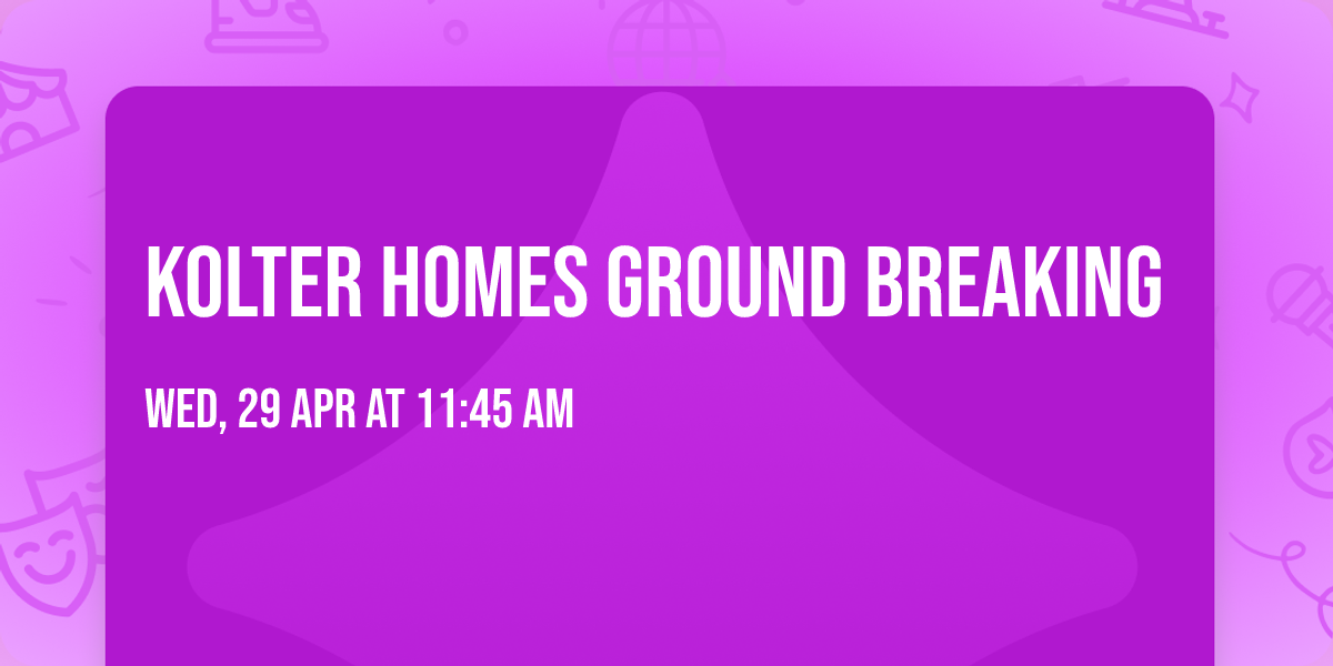 Kolter Homes Ground Breaking 