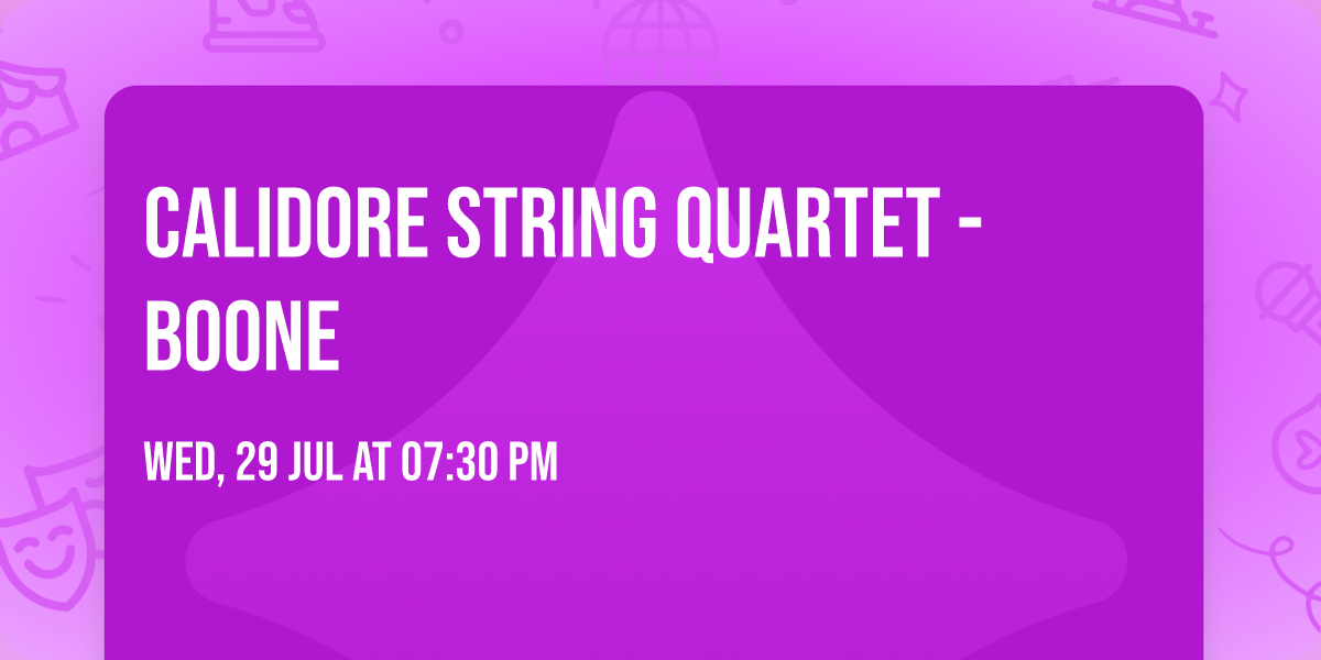 Calidore String Quartet - Boone