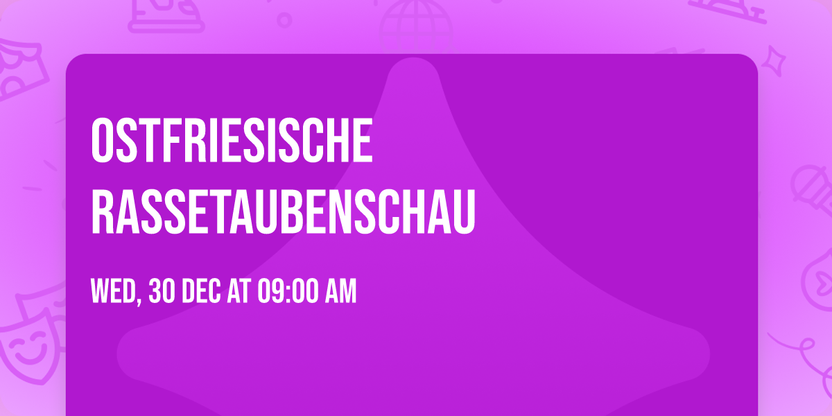 Ostfriesische Rassetaubenschau