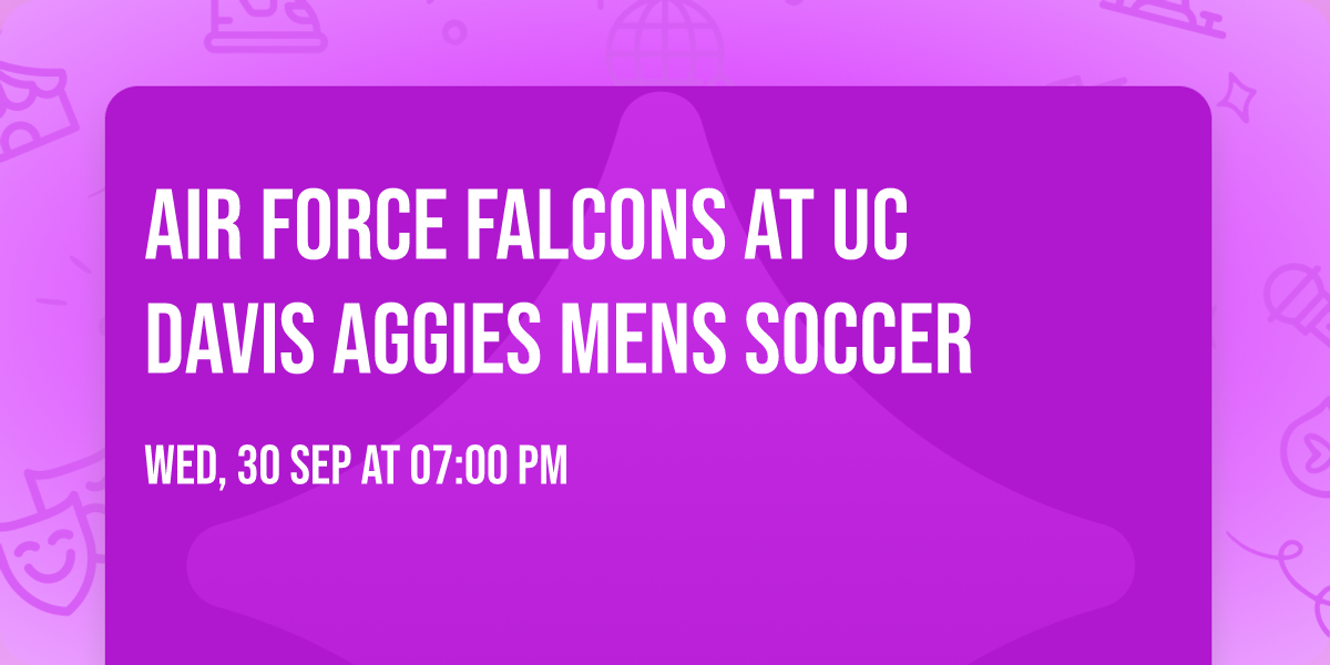 Air Force Falcons at UC Davis Aggies Mens Soccer