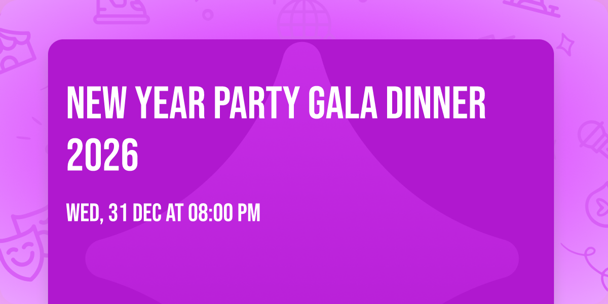 New year party gala dinner 2026