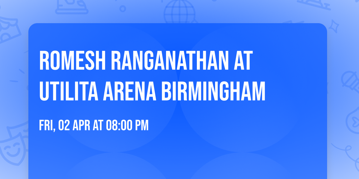 Romesh Ranganathan at Utilita Arena Birmingham