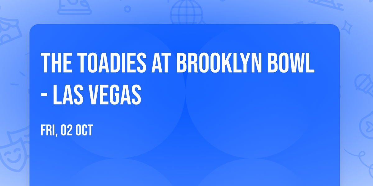 The Toadies at Brooklyn Bowl - Las Vegas