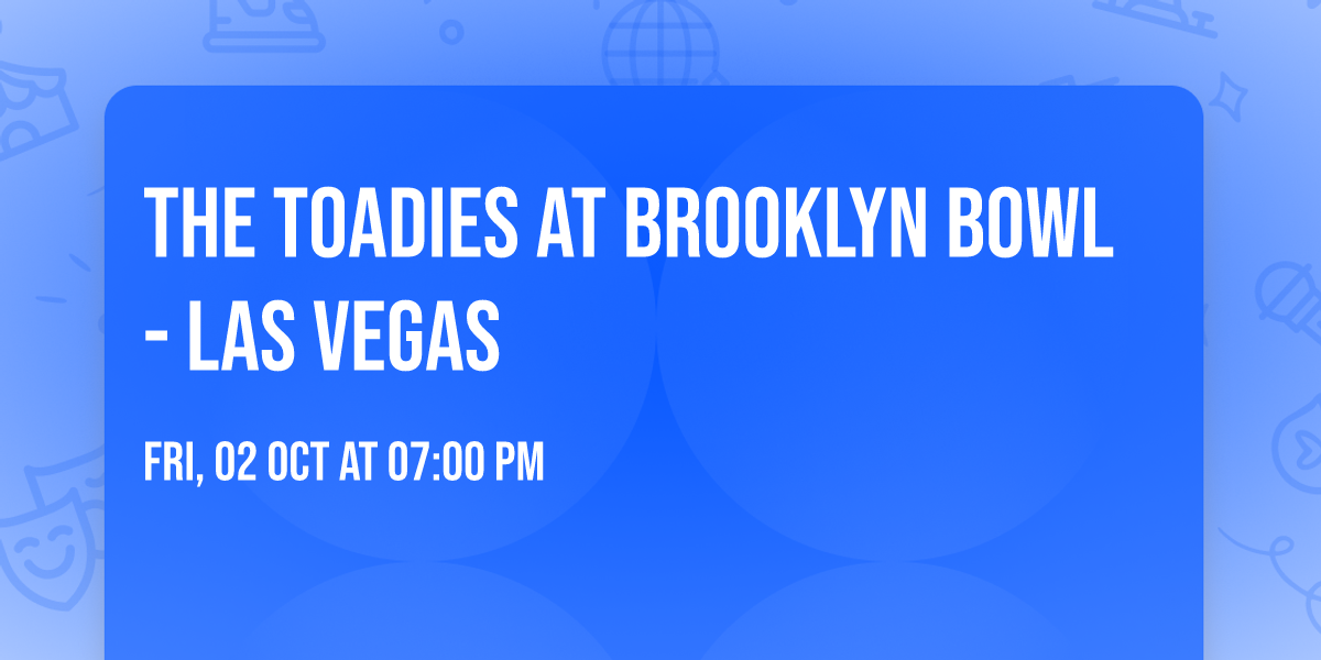 The Toadies at Brooklyn Bowl - Las Vegas