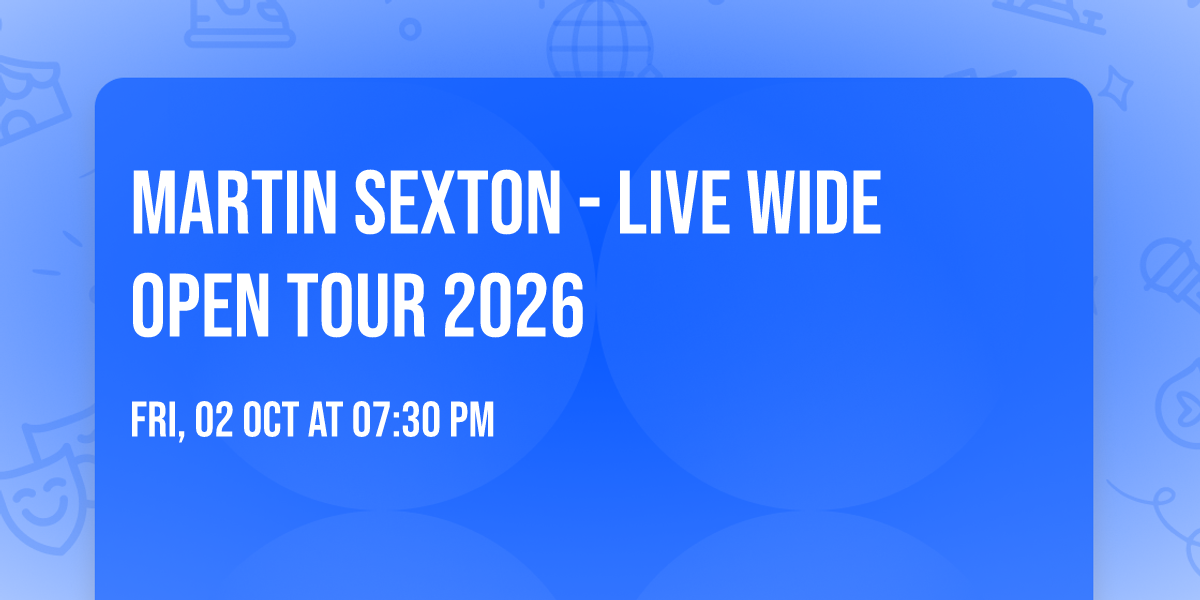 Martin Sexton - Live Wide Open Tour 2026