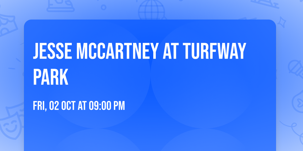 Jesse McCartney at Turfway Park