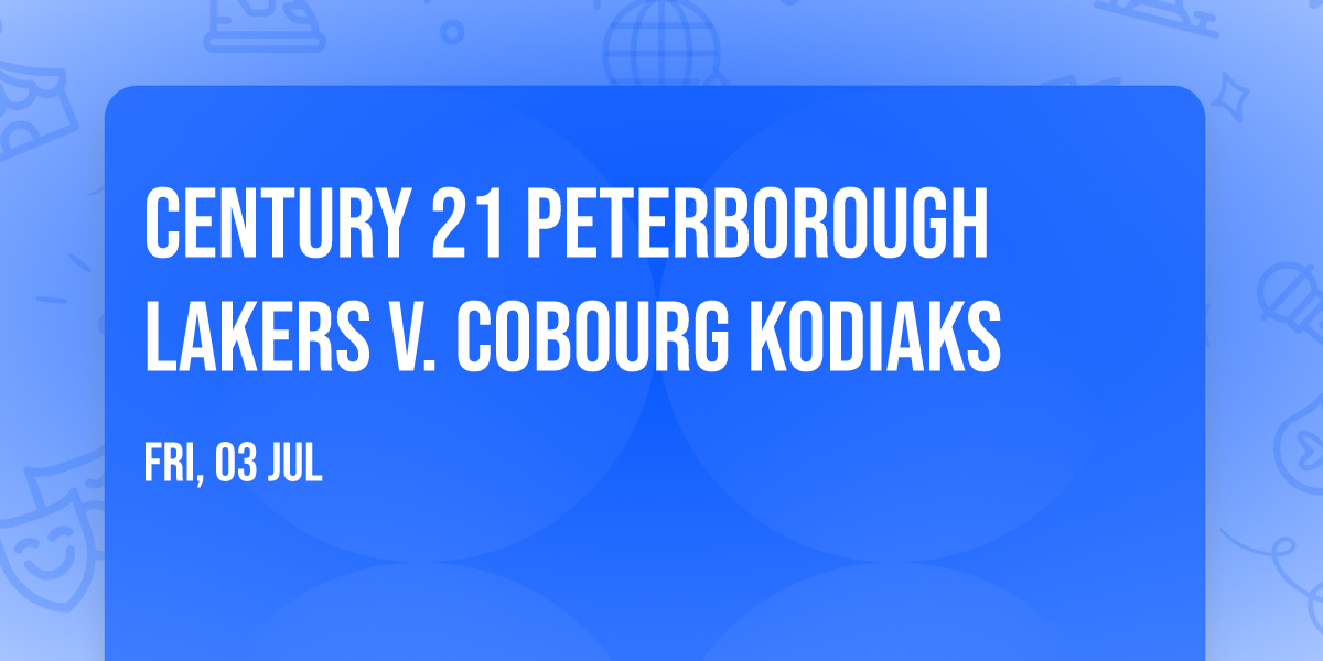 Century 21 Peterborough Lakers v. Cobourg Kodiaks