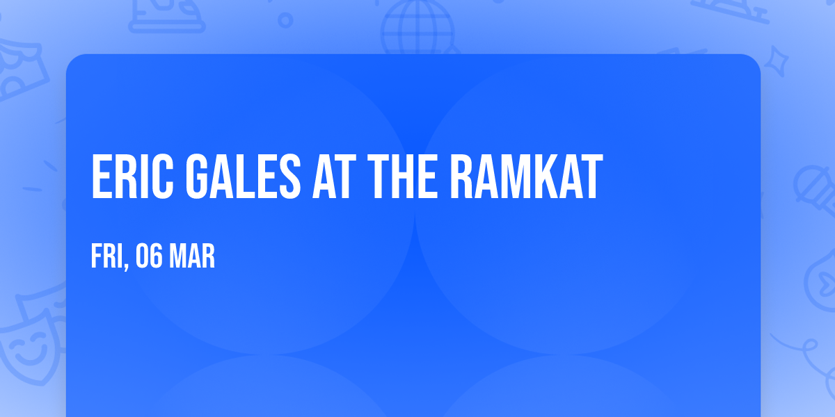 Eric Gales at The Ramkat