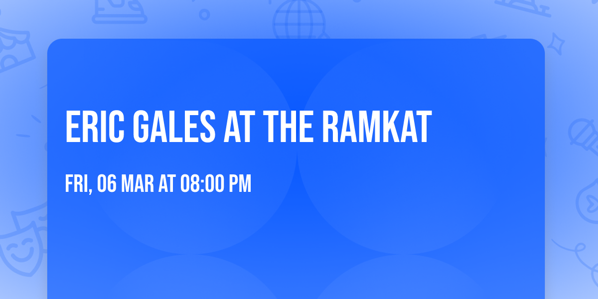 Eric Gales at The Ramkat