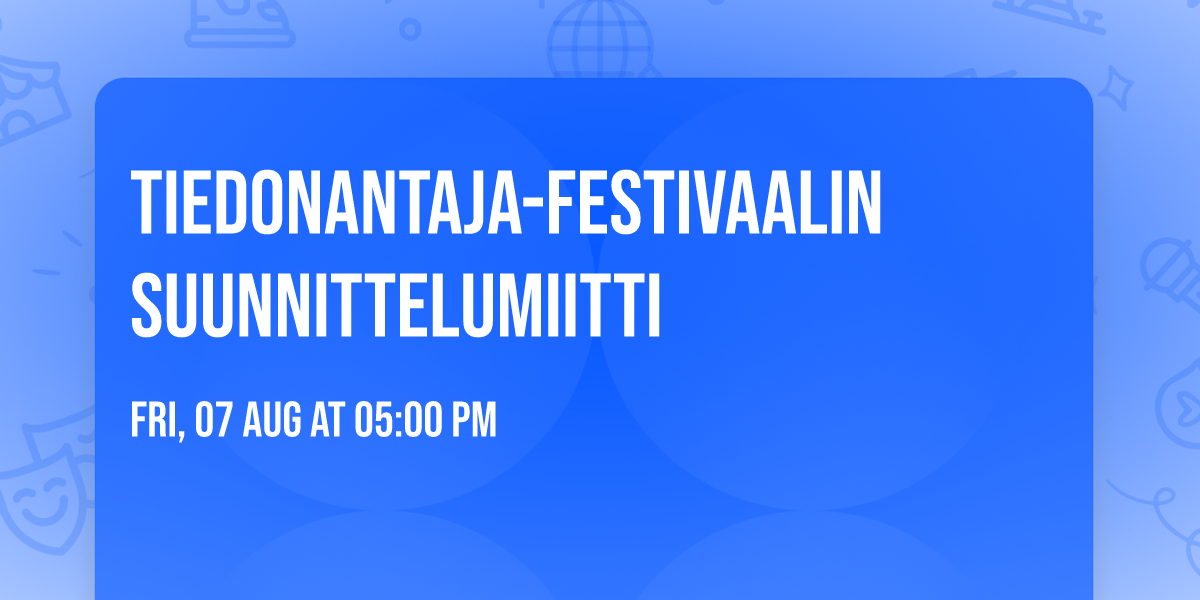 Tiedonantaja-festivaalin suunnittelumiitti