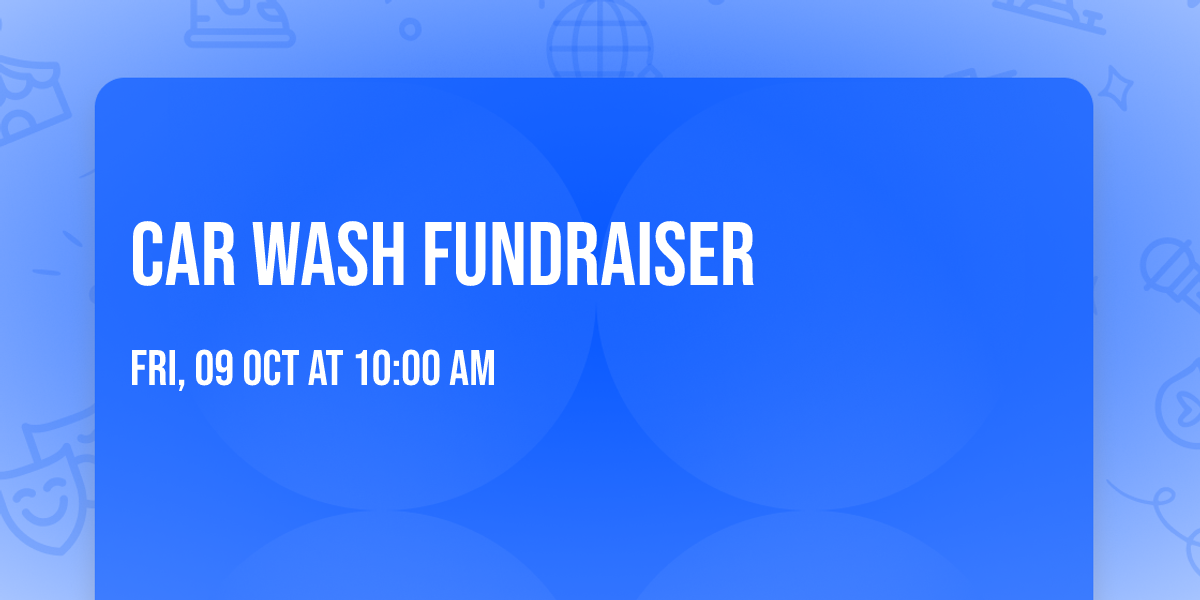 Car Wash Fundraiser 