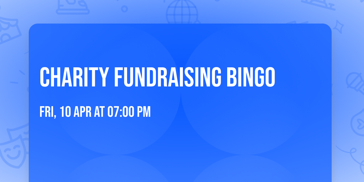 Charity fundraising bingo 