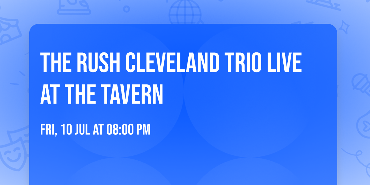 The Rush Cleveland Trio Live at The Tavern 
