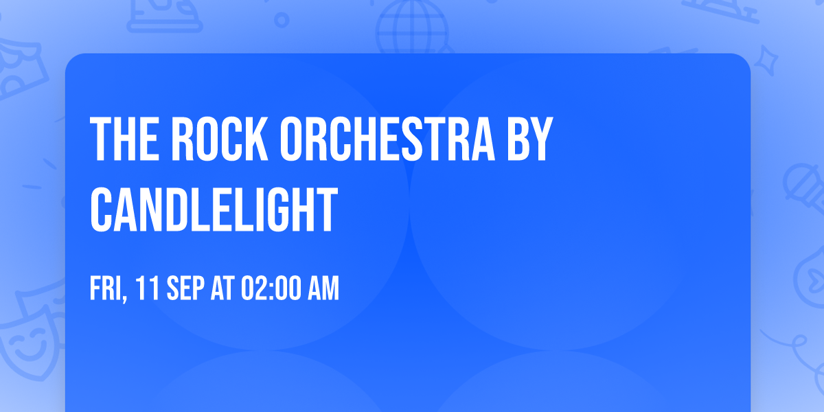 The Rock Orchestra By Candlelight