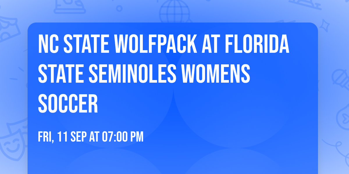 NC State Wolfpack at Florida State Seminoles Womens Soccer