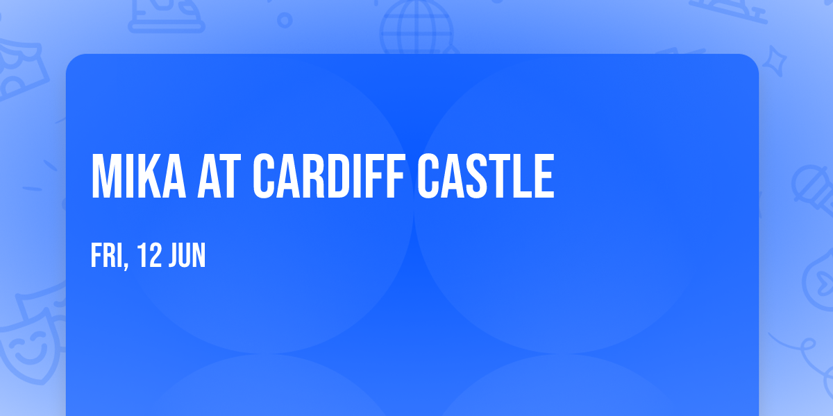 Mika at Cardiff Castle