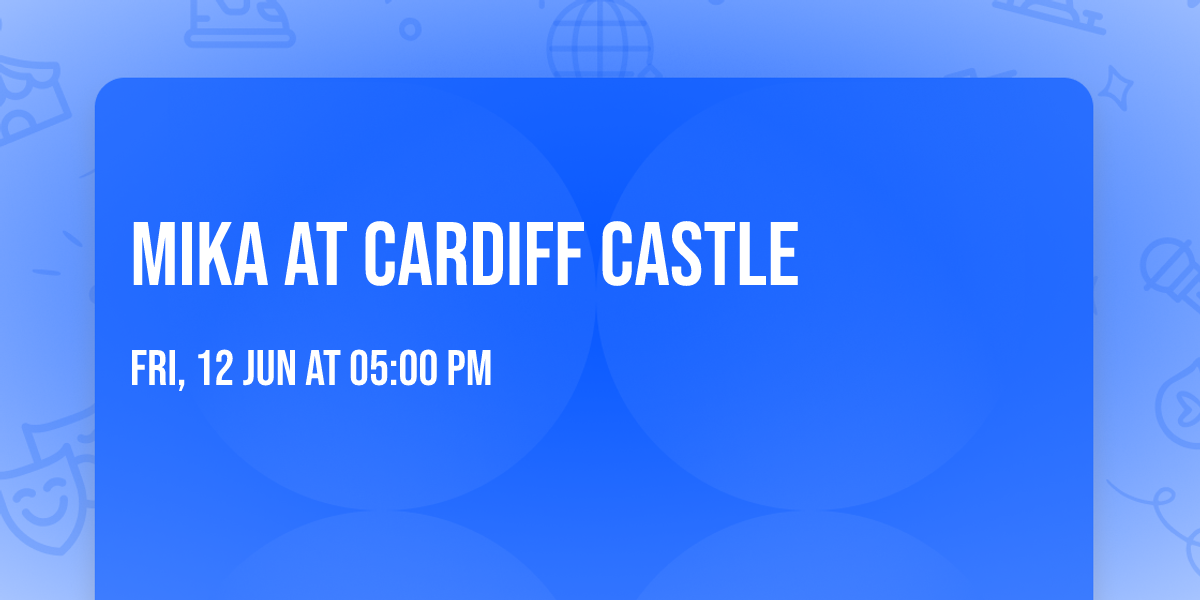 Mika at Cardiff Castle