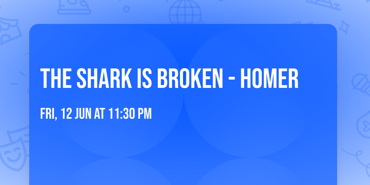 The Shark Is Broken - Homer
